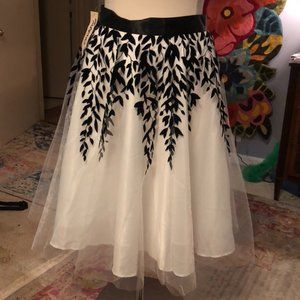 Tatyana Satin and Tulle Overlay Skirt